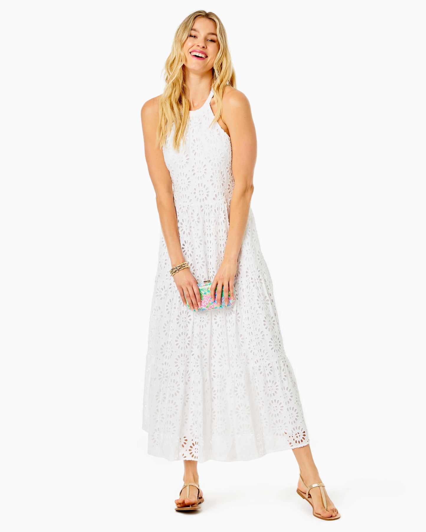 BECCALYN EYELET MAXI DRESS