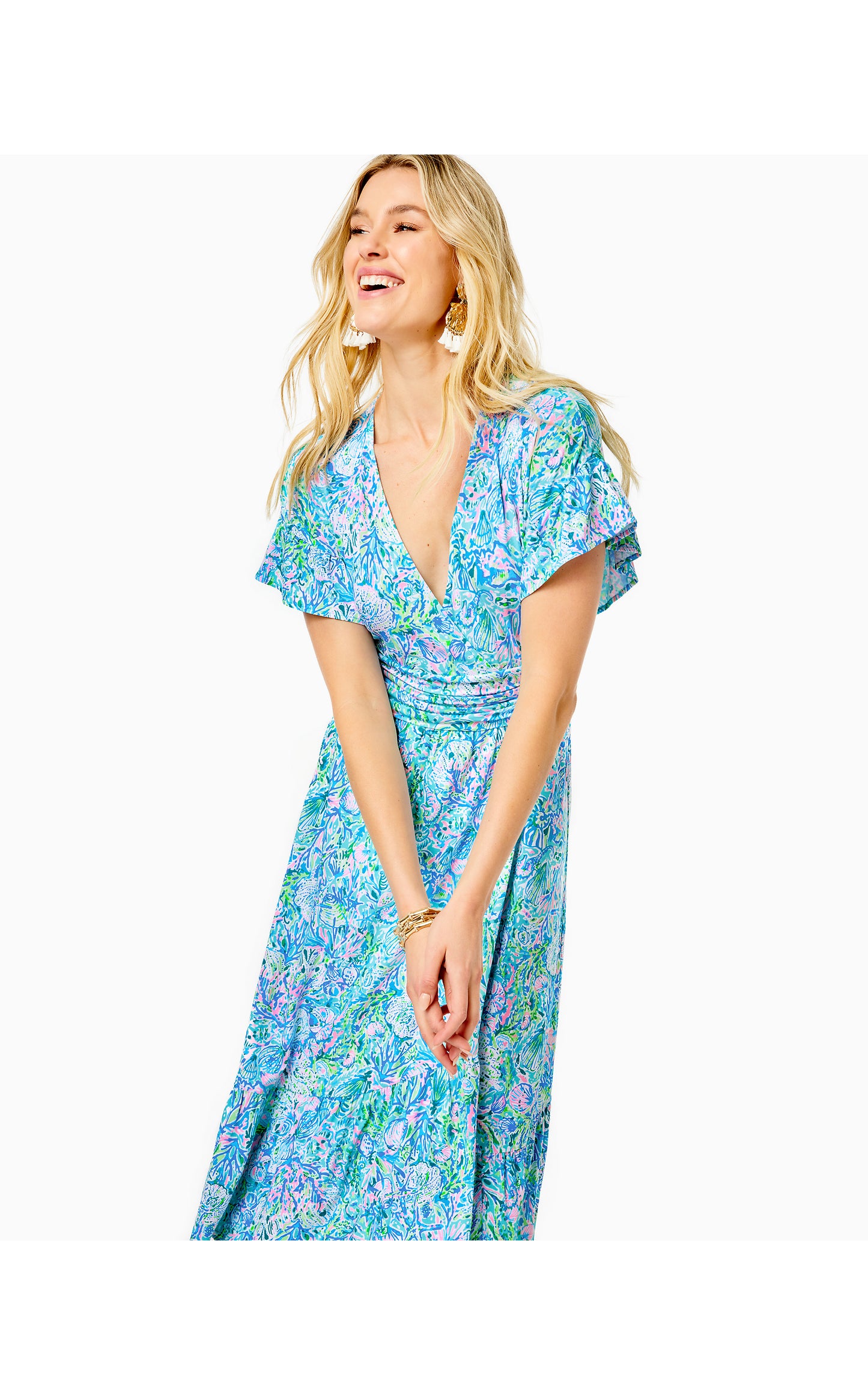 JULIET RUFFLE MIDI DRESS