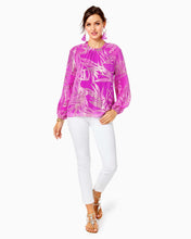 CALINE LONG SLEEVE SILK TOP