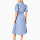TASSIE ELBOW SLEEVE COTTON MIDI DRESS