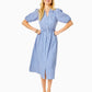 TASSIE ELBOW SLEEVE COTTON MIDI DRESS