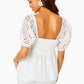 KAY SHORT SLEEVE EYELET TOP