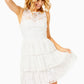 JUDELYN EYELET RUFFLE DRESS