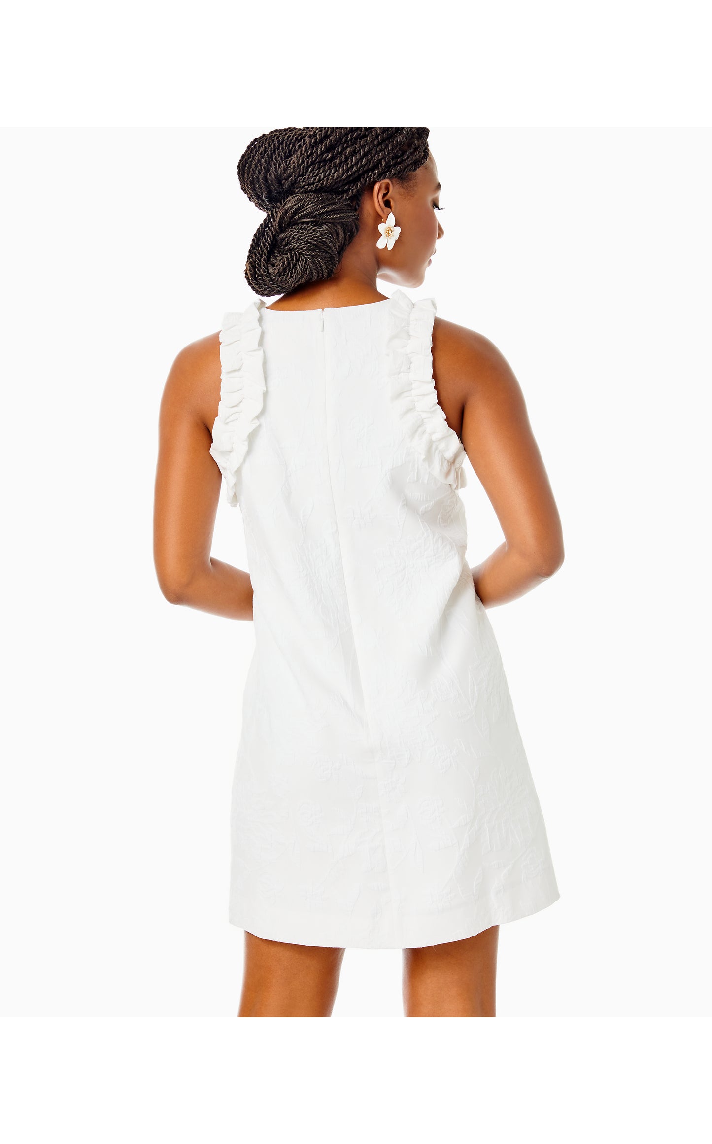KAILEE STRETCH RUFFLE SHIFT