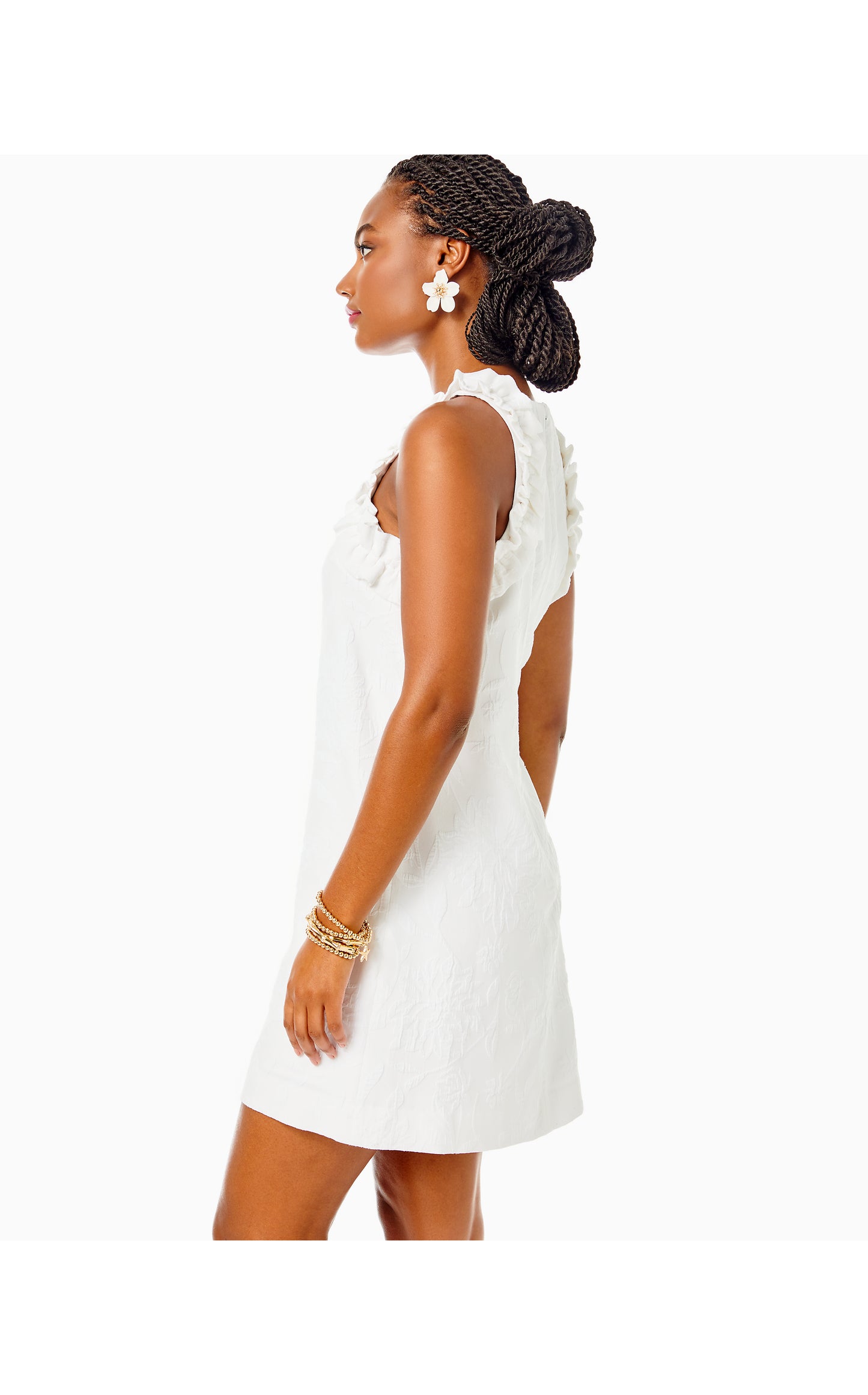 KAILEE STRETCH RUFFLE SHIFT