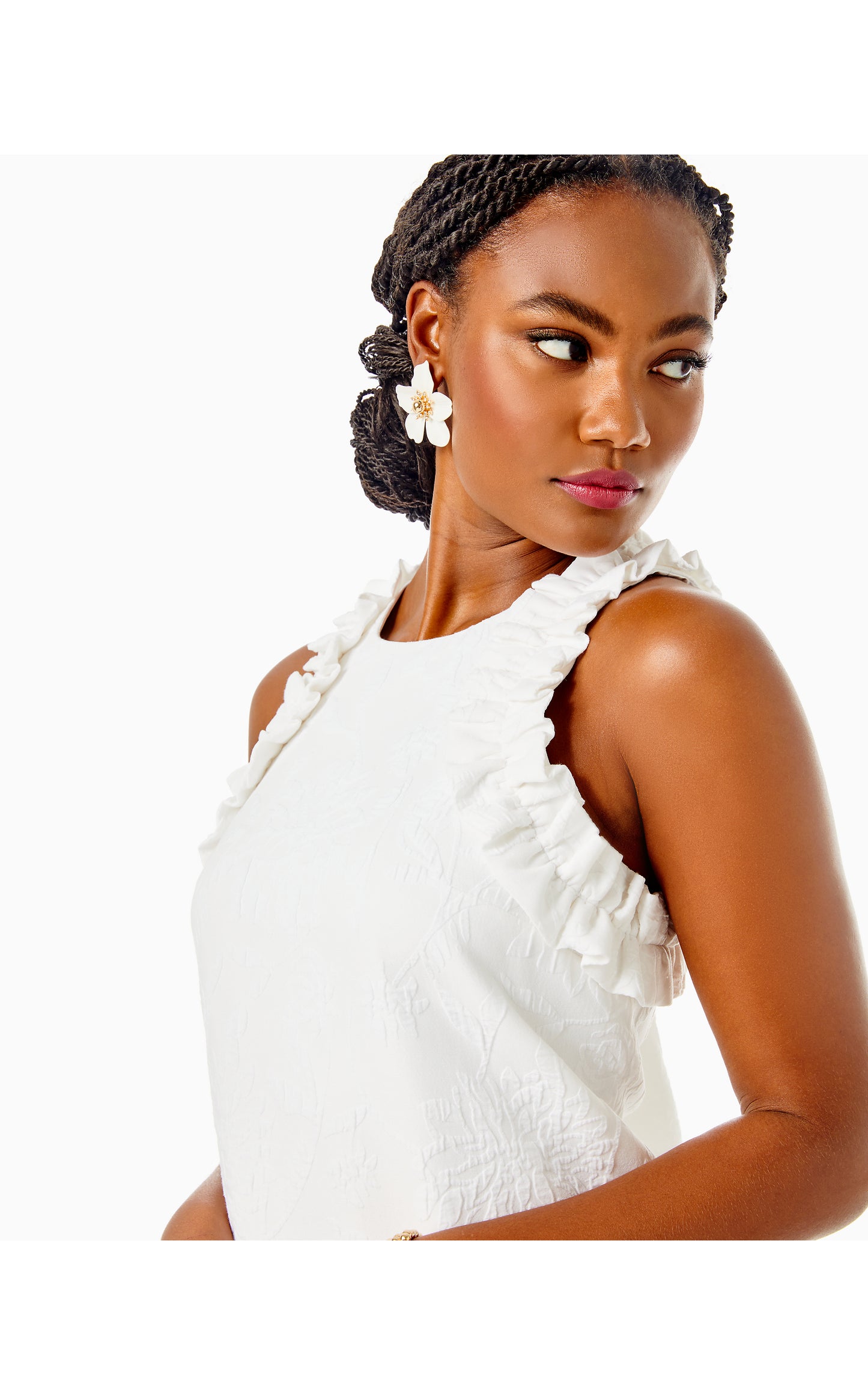 KAILEE STRETCH RUFFLE SHIFT