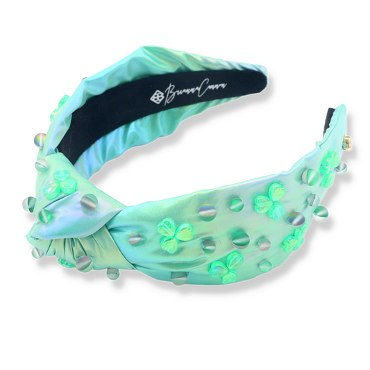 Brianna Cannon Iridescent Shamrock Headband With Beads
